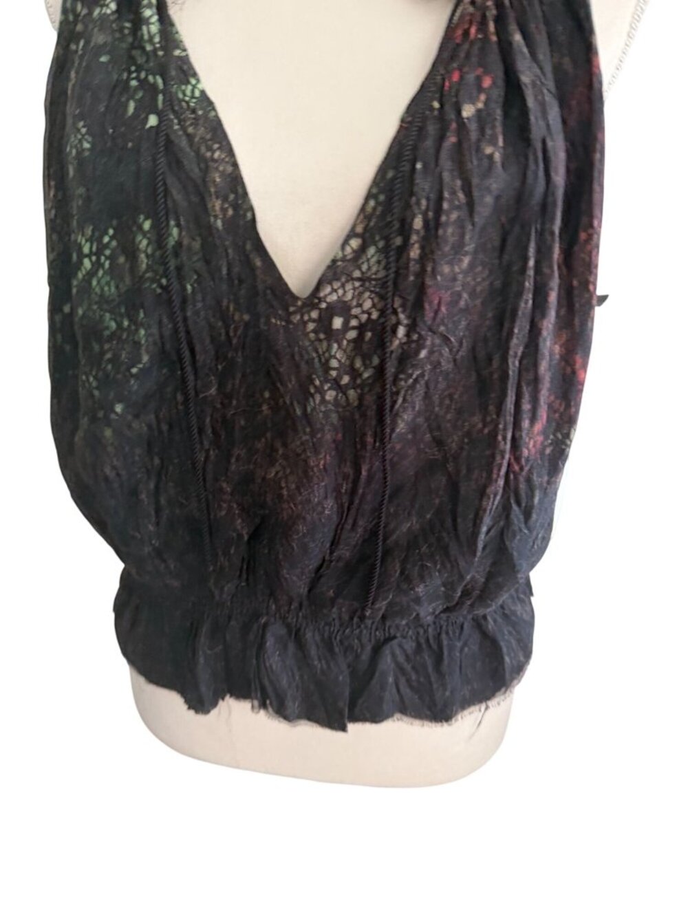 CALVIN RUCKER Black Patterned Tank Top Size Small - Picture 5 of 8